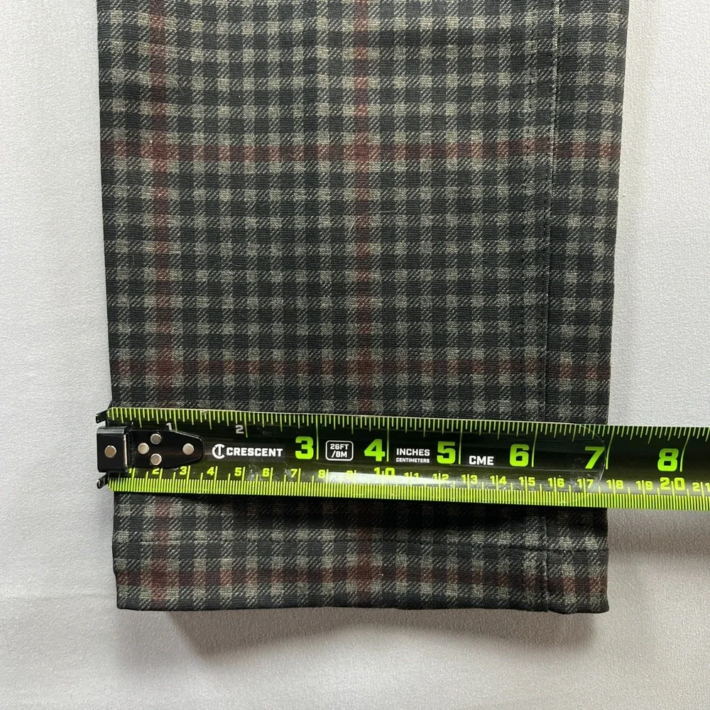 Swing Control Ponte Golf Pants Mens 30x34 Multicolor Edward Plaid Straight Leg
